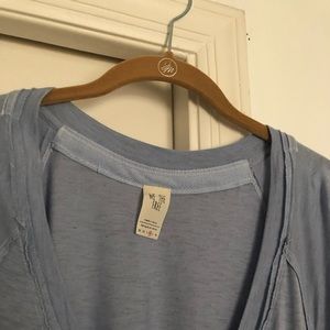 Free People Top in blue gray